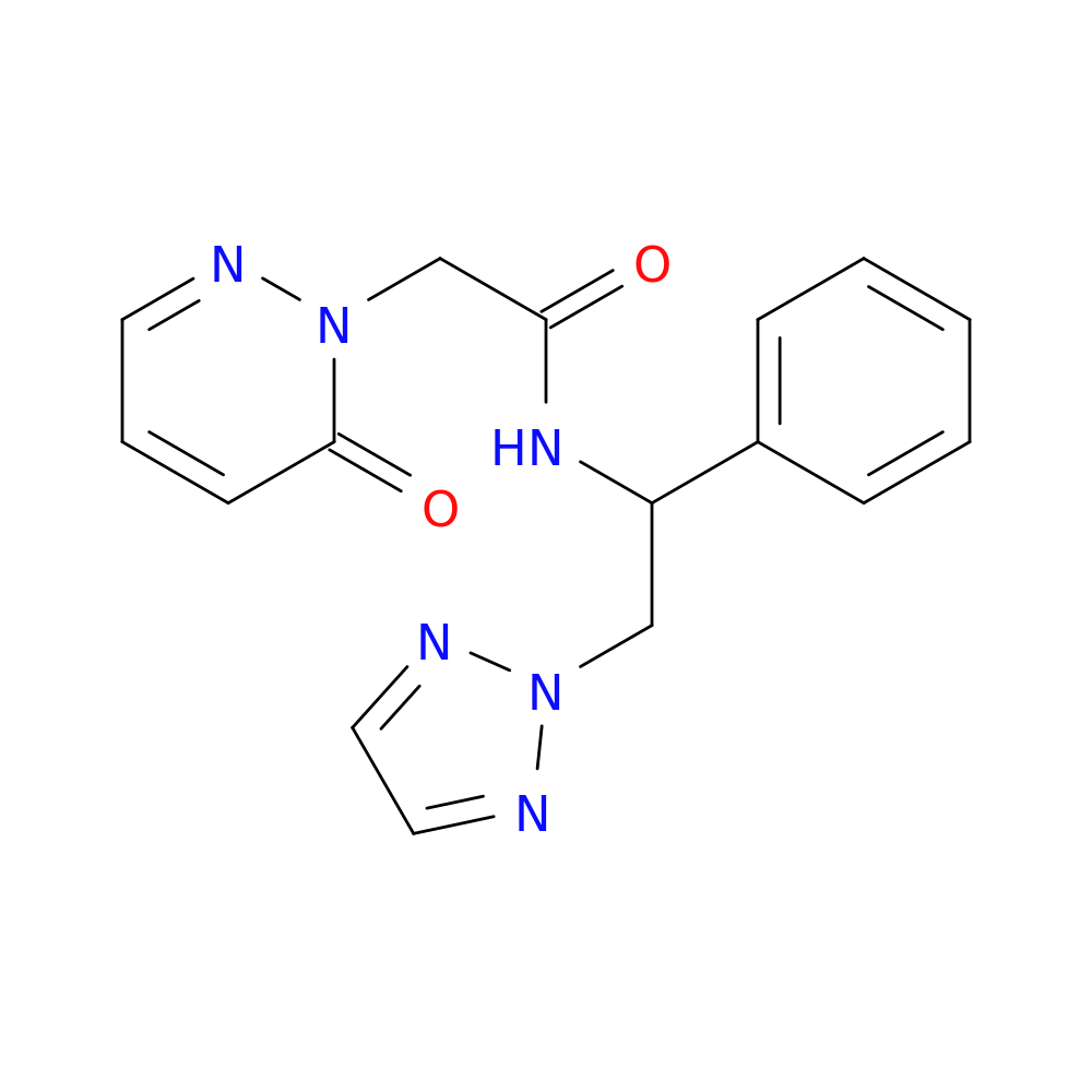2-(6-oxo-1,6-dihydropyridazin-1-yl)-N-[1-phenyl-2-(2H-1,2,3-triazol-2-yl)ethyl]acetamide