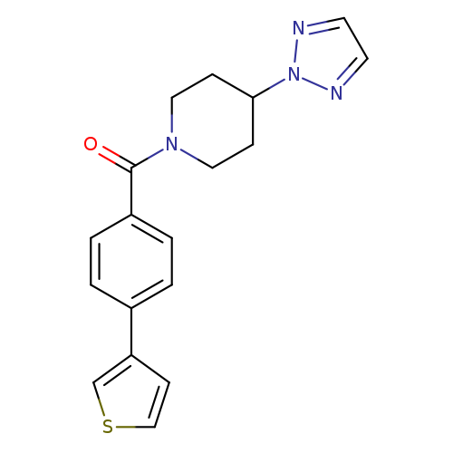 1-[4-(thiophen-3-yl)benzoyl]-4-(2H-1,2,3-triazol-2-yl)piperidine