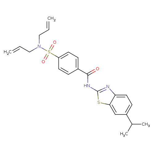 4-[bis(prop-2-en-1-yl)sulfamoyl]-N-[6-(propan-2-yl)-1,3-benzothiazol-2-yl]benzamide