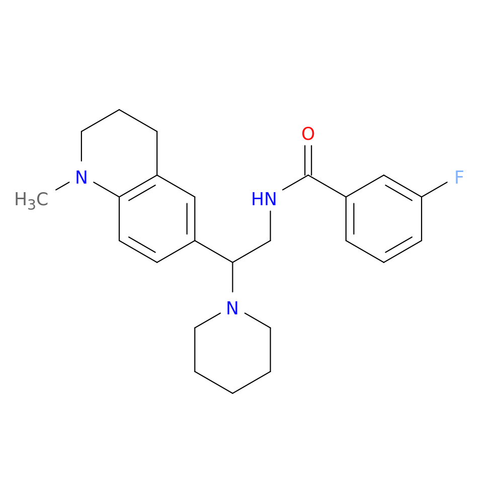 3-fluoro-N-[2-(1-methyl-1,2,3,4-tetrahydroquinolin-6-yl)-2-(piperidin-1-yl)ethyl]benzamide