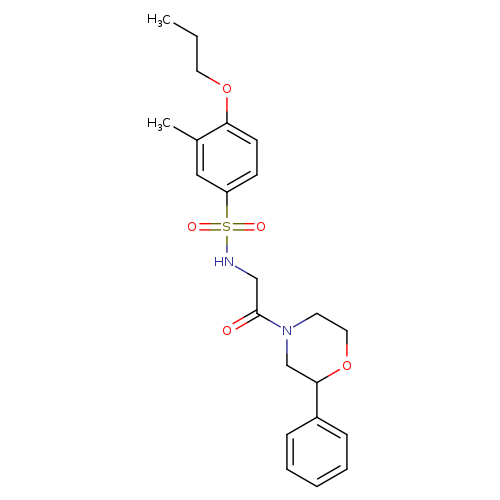 3-methyl-N-[2-oxo-2-(2-phenylmorpholin-4-yl)ethyl]-4-propoxybenzene-1-sulfonamide
