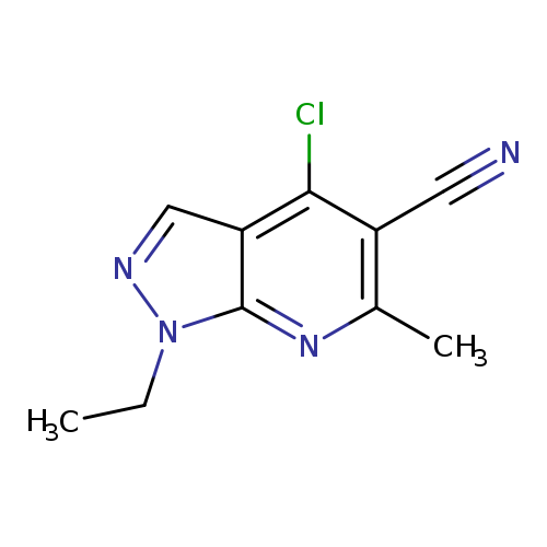 4-chloro-1-ethyl-6-methyl-1H-pyrazolo[3,4-b]pyridine-5-carbonitrile