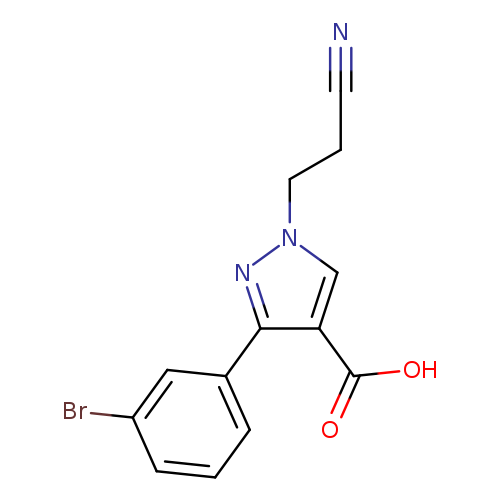 3-(3-bromophenyl)-1-(2-cyanoethyl)-1H-pyrazole-4-carboxylic acid