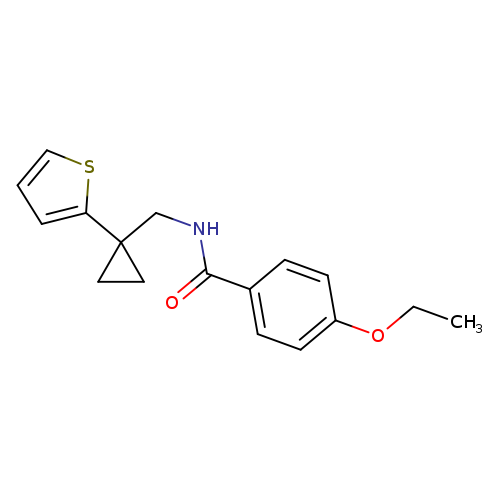 4-ethoxy-N-{[1-(thiophen-2-yl)cyclopropyl]methyl}benzamide