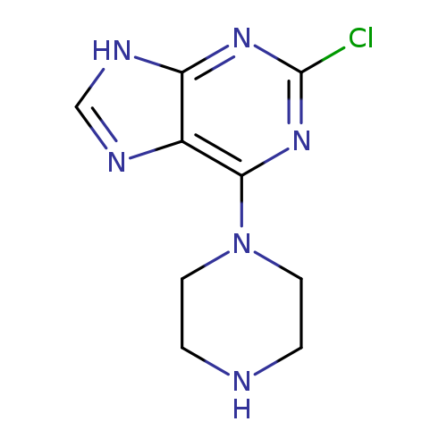 2-CHLORO-6-PIPERAZIN-1-YL-9H-PURINE