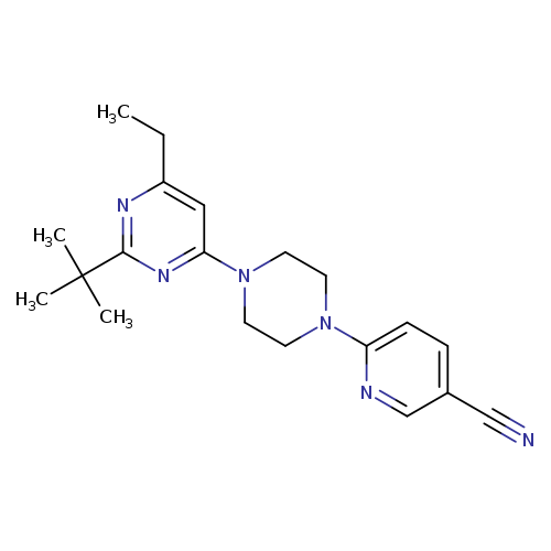 6-[4-(2-tert-butyl-6-ethylpyrimidin-4-yl)piperazin-1-yl]pyridine-3-carbonitrile