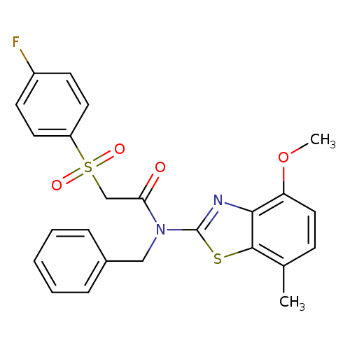 N-benzyl-2-(4-fluorobenzenesulfonyl)-N-(4-methoxy-7-methyl-1,3-benzothiazol-2-yl)acetamide