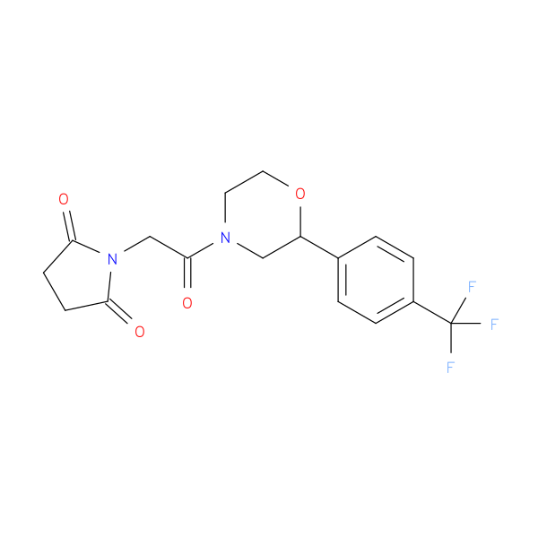 1-(2-oxo-2-{2-[4-(trifluoromethyl)phenyl]morpholin-4-yl}ethyl)pyrrolidine-2,5-dione