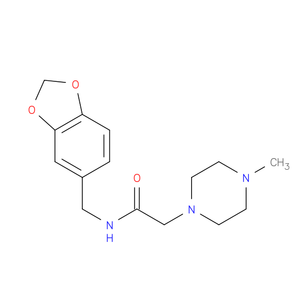 N-[(1,3-dioxaindan-5-yl)methyl]-2-(4-methylpiperazin-1-yl)acetamide
