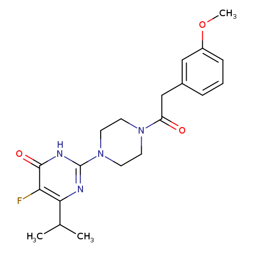 5-fluoro-2-{4-[2-(3-methoxyphenyl)acetyl]piperazin-1-yl}-6-(propan-2-yl)-3,4-dihydropyrimidin-4-one