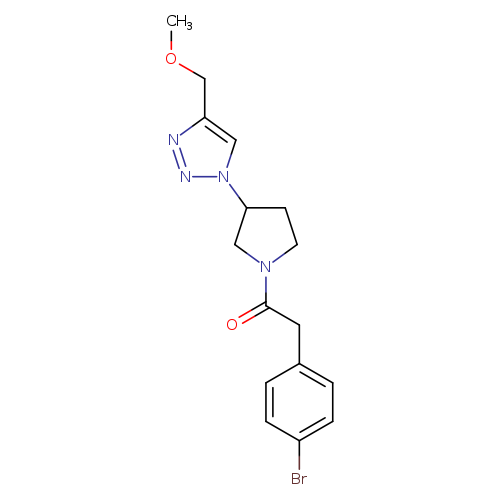 2-(4-bromophenyl)-1-{3-[4-(methoxymethyl)-1H-1,2,3-triazol-1-yl]pyrrolidin-1-yl}ethan-1-one