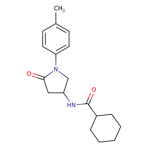 N-[1-(4-methylphenyl)-5-oxopyrrolidin-3-yl]cyclohexanecarboxamide