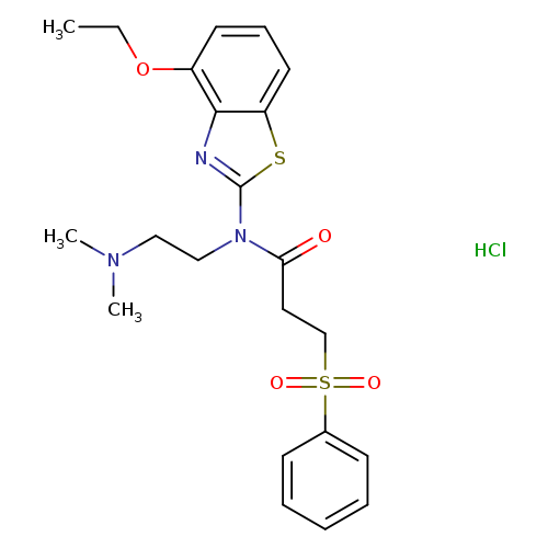 3-(benzenesulfonyl)-N-[2-(dimethylamino)ethyl]-N-(4-ethoxy-1,3-benzothiazol-2-yl)propanamide hydrochloride