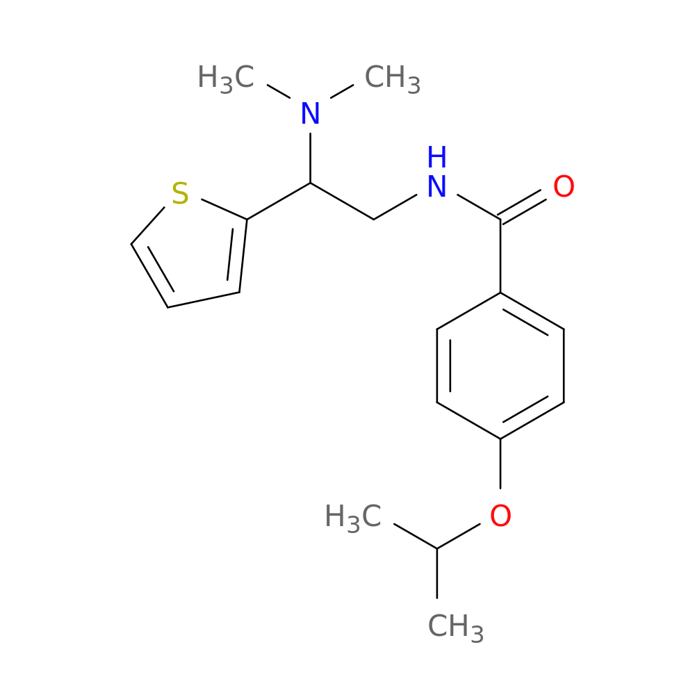 N-[2-(dimethylamino)-2-(thiophen-2-yl)ethyl]-4-(propan-2-yloxy)benzamide