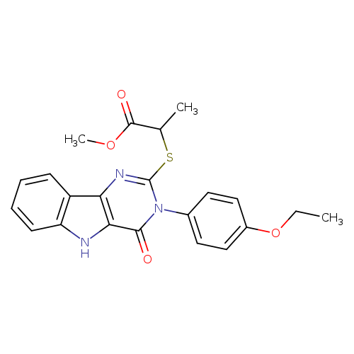 methyl 2-{[3-(4-ethoxyphenyl)-4-oxo-3H,4H,5H-pyrimido[5,4-b]indol-2-yl]sulfanyl}propanoate