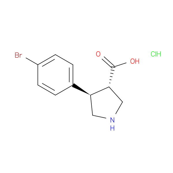 (3R,4S)-4-(4-Bromophenyl)pyrrolidine-3-carboxylic acid hydrochloride