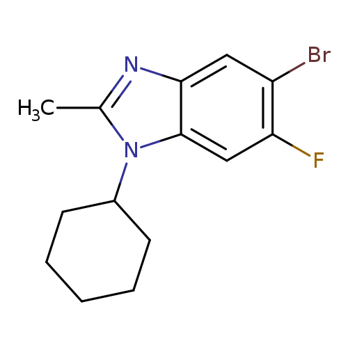 5-Bromo-1-cyclohexyl-6-fluoro-2-methyl-1,3-benzodiazole