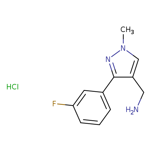 [3-(3-fluorophenyl)-1-methyl-1H-pyrazol-4-yl]methanamine hydrochloride