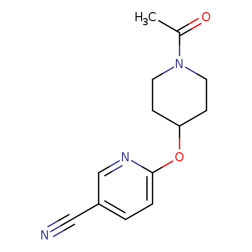 6-[(1-acetylpiperidin-4-yl)oxy]pyridine-3-carbonitrile
