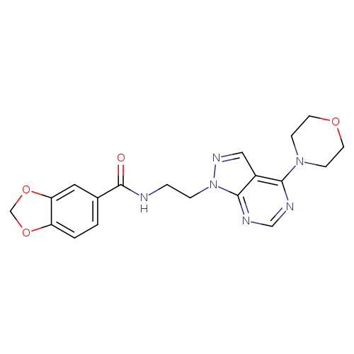 N-{2-[4-(morpholin-4-yl)-1H-pyrazolo[3,4-d]pyrimidin-1-yl]ethyl}-2H-1,3-benzodioxole-5-carboxamide