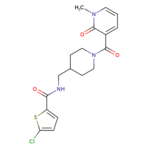 5-chloro-N-{[1-(1-methyl-2-oxo-1,2-dihydropyridine-3-carbonyl)piperidin-4-yl]methyl}thiophene-2-carboxamide