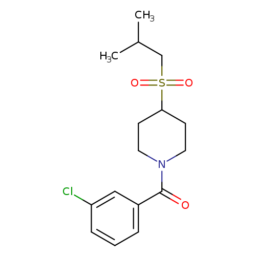 1-(3-chlorobenzoyl)-4-(2-methylpropanesulfonyl)piperidine