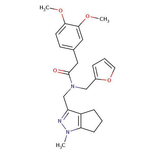 2-(3,4-dimethoxyphenyl)-N-[(furan-2-yl)methyl]-N-({1-methyl-1H,4H,5H,6H-cyclopenta[c]pyrazol-3-yl}methyl)acetamide