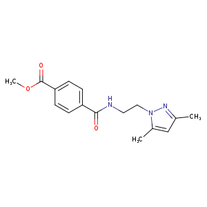 methyl 4-{[2-(3,5-dimethyl-1H-pyrazol-1-yl)ethyl]carbamoyl}benzoate