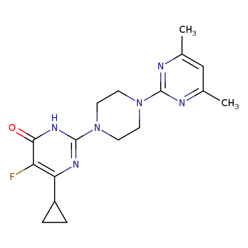 6-cyclopropyl-2-[4-(4,6-dimethylpyrimidin-2-yl)piperazin-1-yl]-5-fluoro-3,4-dihydropyrimidin-4-one