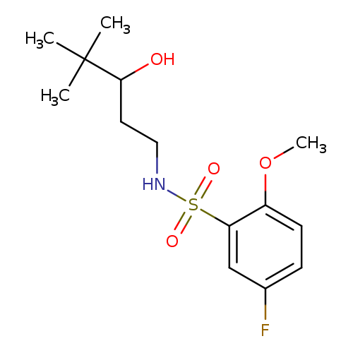 5-fluoro-N-(3-hydroxy-4,4-dimethylpentyl)-2-methoxybenzene-1-sulfonamide