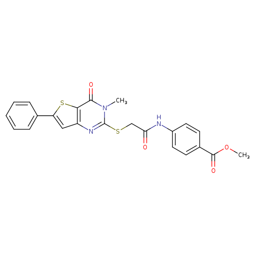 methyl 4-[2-({3-methyl-4-oxo-6-phenyl-3H,4H-thieno[3,2-d]pyrimidin-2-yl}sulfanyl)acetamido]benzoate