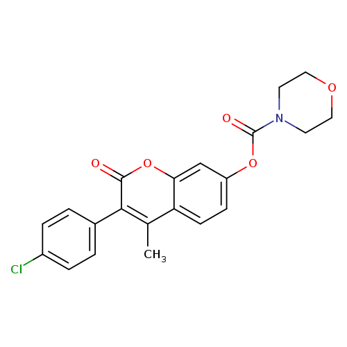 3-(4-chlorophenyl)-4-methyl-2-oxo-2H-chromen-7-yl morpholine-4-carboxylate