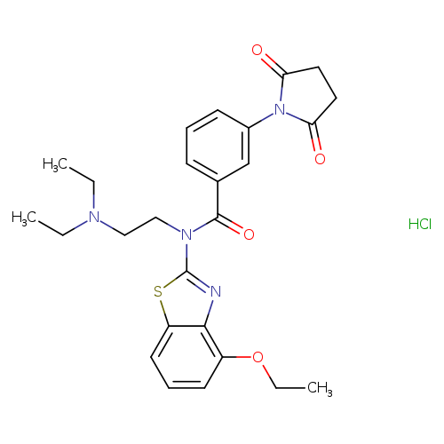 N-[2-(diethylamino)ethyl]-3-(2,5-dioxopyrrolidin-1-yl)-N-(4-ethoxy-1,3-benzothiazol-2-yl)benzamide hydrochloride