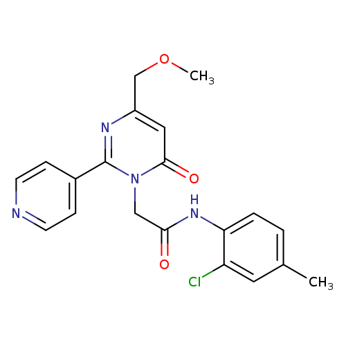 N-(2-chloro-4-methylphenyl)-2-[4-(methoxymethyl)-6-oxo-2-(pyridin-4-yl)-1,6-dihydropyrimidin-1-yl]acetamide