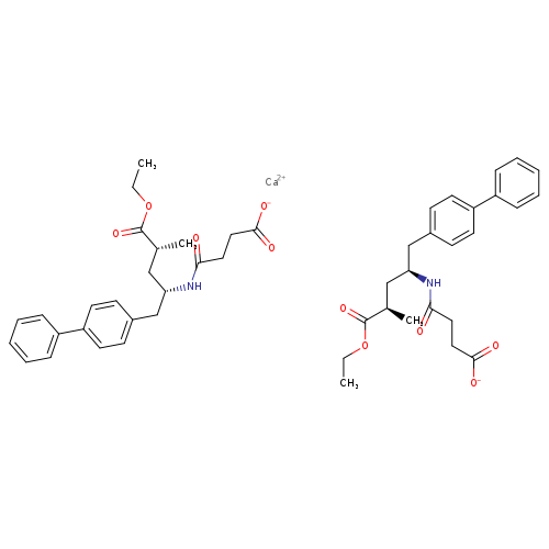[1,1'-Biphenyl]-4-pentanoic acid, γ-[(3-carboxy-1-oxopropyl)amino]-α-methyl-, 4-ethyl ester, calcium salt (2:1), (αR,γS)-