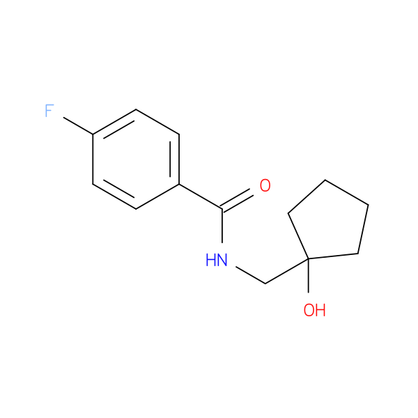 4-fluoro-N-[(1-hydroxycyclopentyl)methyl]benzamide