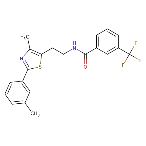N-{2-[4-methyl-2-(3-methylphenyl)-1,3-thiazol-5-yl]ethyl}-3-(trifluoromethyl)benzamide