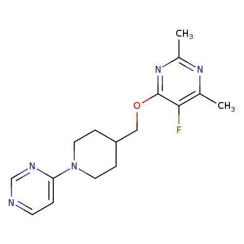 5-fluoro-2,4-dimethyl-6-{[1-(pyrimidin-4-yl)piperidin-4-yl]methoxy}pyrimidine