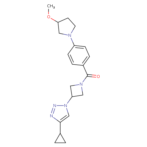 4-cyclopropyl-1-{1-[4-(3-methoxypyrrolidin-1-yl)benzoyl]azetidin-3-yl}-1H-1,2,3-triazole