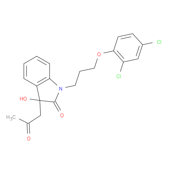 1-[3-(2,4-dichlorophenoxy)propyl]-3-hydroxy-3-(2-oxopropyl)-2,3-dihydro-1H-indol-2-one