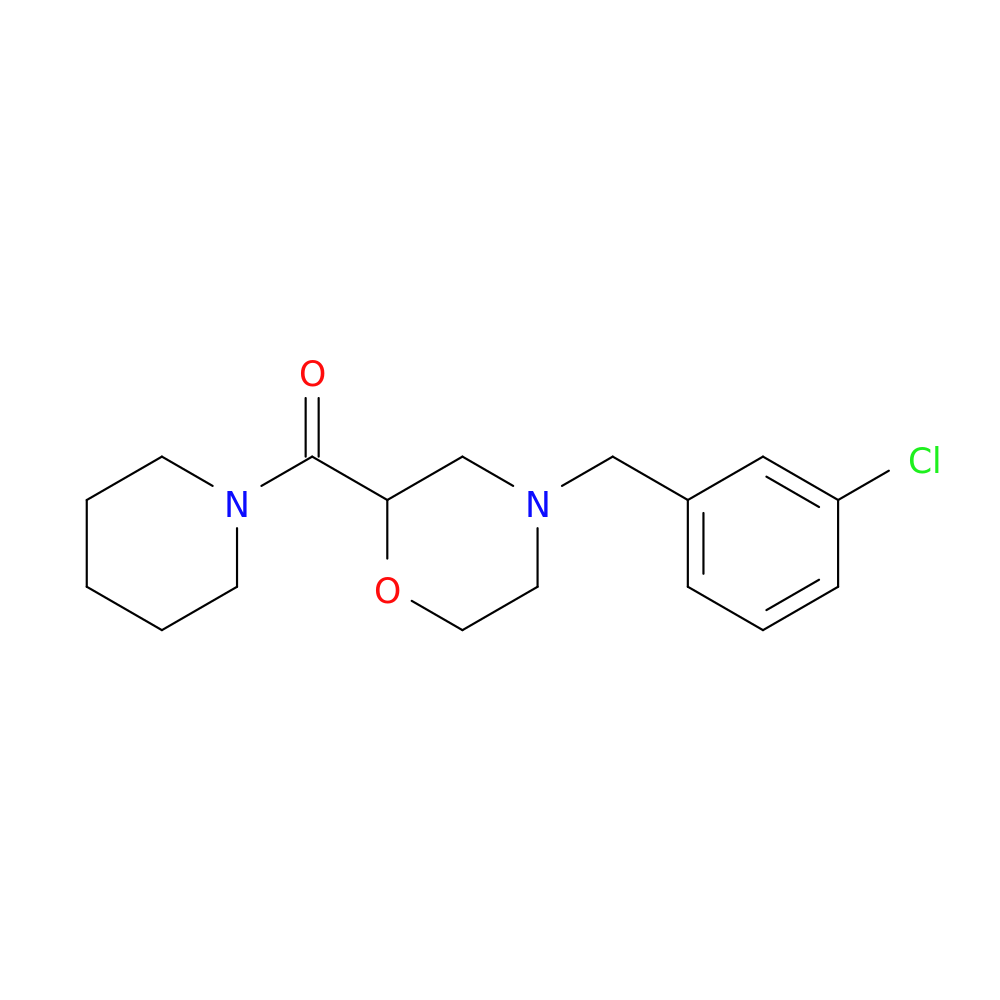 4-[(3-chlorophenyl)methyl]-2-(piperidine-1-carbonyl)morpholine