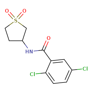 2,5-dichloro-N-(1,1-dioxo-1lambda6-thiolan-3-yl)benzamide