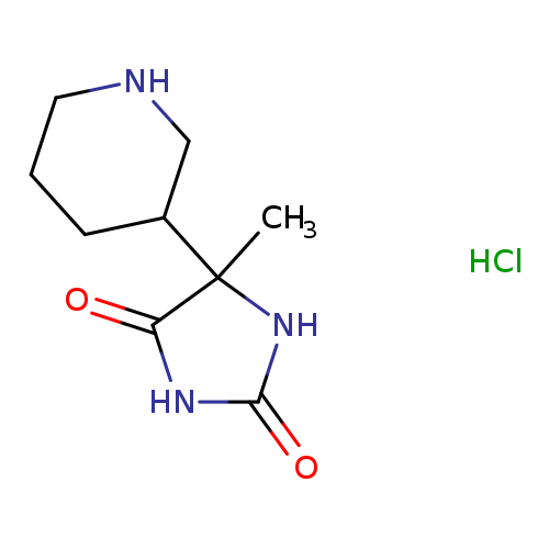 5-methyl-5-(piperidin-3-yl)imidazolidine-2,4-dione hydrochloride