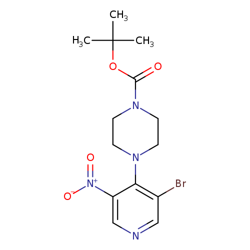 tert-Butyl 4-(3-bromo-5-nitropyridin-4-yl)piperazine-1-carboxylate