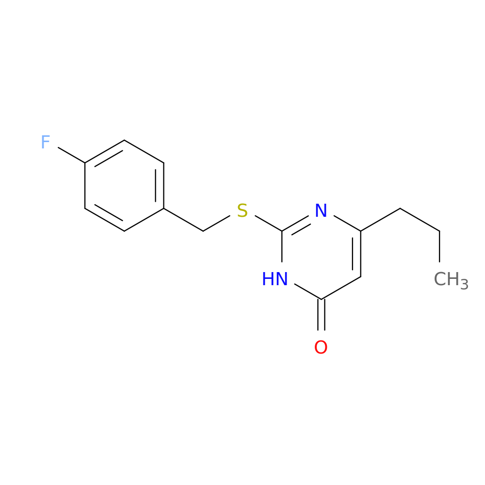 2-{[(4-fluorophenyl)methyl]sulfanyl}-6-propyl-3,4-dihydropyrimidin-4-one