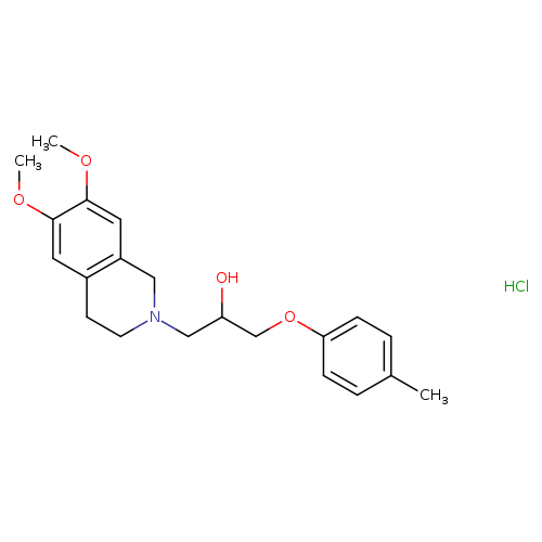 1-(6,7-dimethoxy-1,2,3,4-tetrahydroisoquinolin-2-yl)-3-(4-methylphenoxy)propan-2-ol hydrochloride