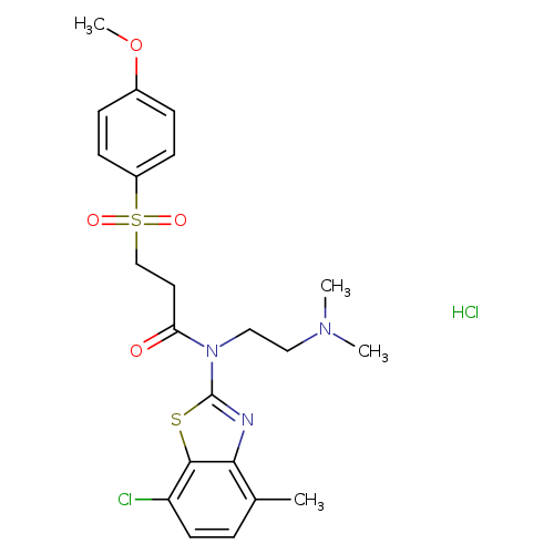 N-(7-chloro-4-methyl-1,3-benzothiazol-2-yl)-N-[2-(dimethylamino)ethyl]-3-(4-methoxybenzenesulfonyl)propanamide hydrochloride