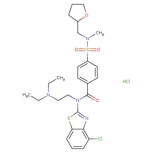 N-(4-chloro-1,3-benzothiazol-2-yl)-N-[2-(diethylamino)ethyl]-4-{methyl[(oxolan-2-yl)methyl]sulfamoyl}benzamide hydrochloride