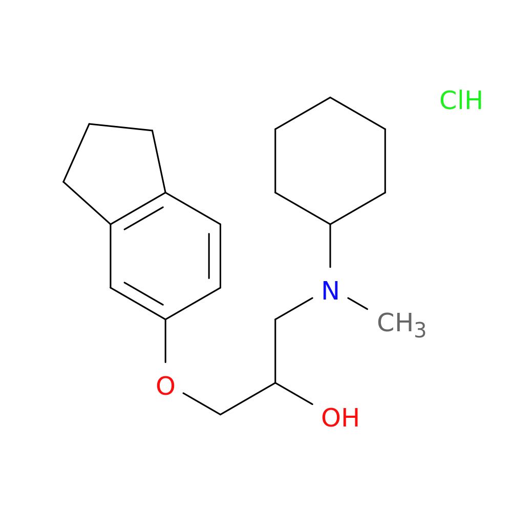 1-[cyclohexyl(methyl)amino]-3-(2,3-dihydro-1H-inden-5-yloxy)propan-2-ol hydrochloride