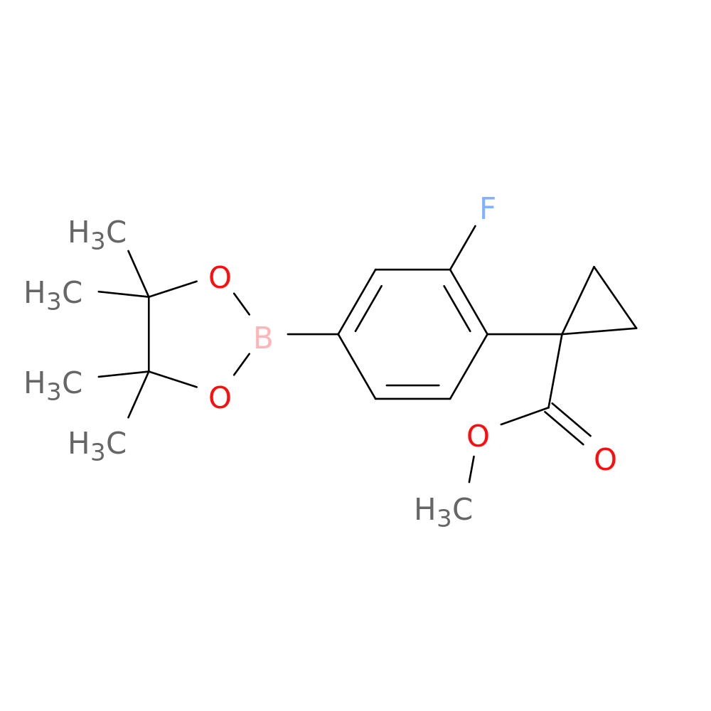 methyl 1-(2-fluoro-4-(4,4,5,5-tetramethyl-1,3,2-dioxaborolan-2-yl)phenyl)cyclopropanecarboxylate